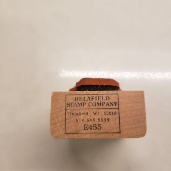 Delafield Stamp Company Teddy Bear with bow rubber stamp E455 - Picture 2 of 3